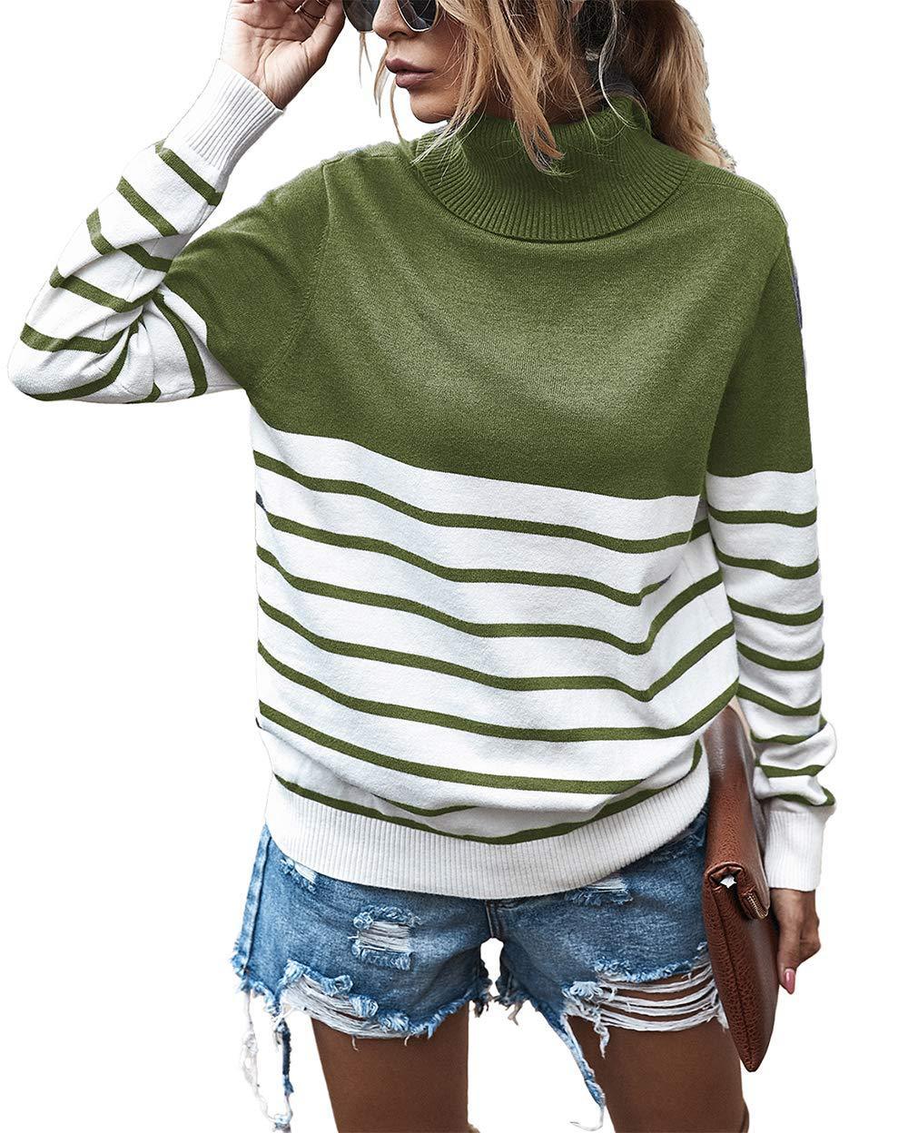 Women's Striped Color Matching Sweater