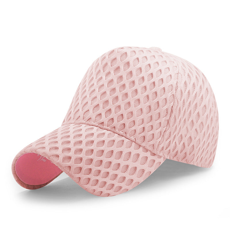 Long Tongue Hat Men Summer Hollow Mesh