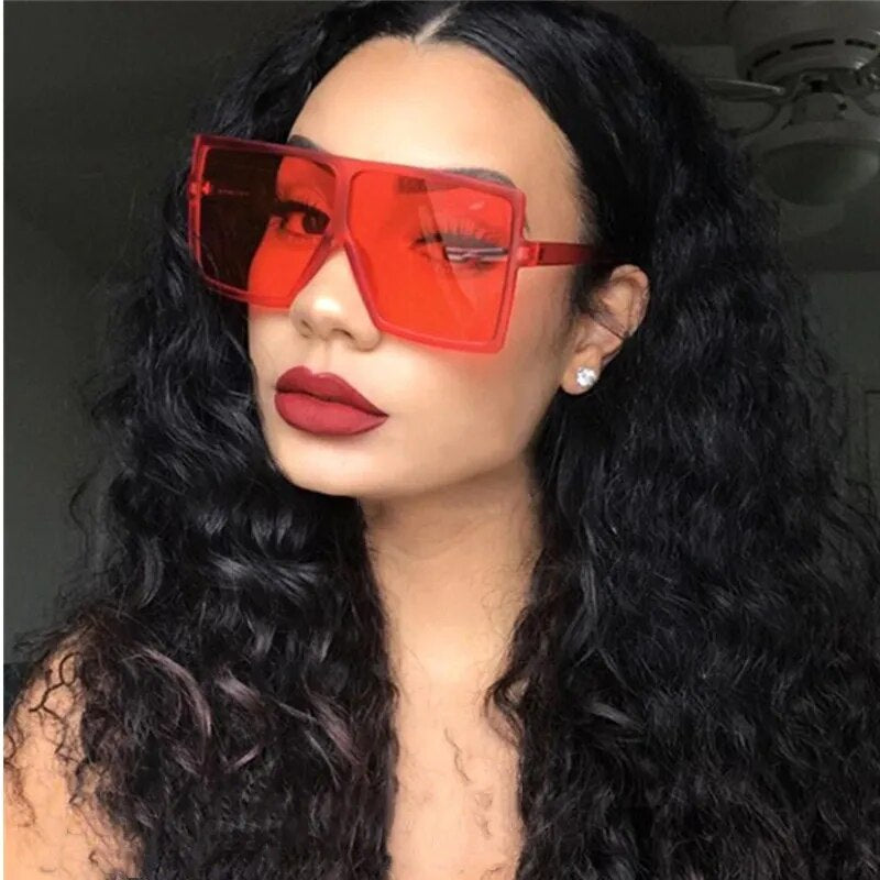 Big Flat Frame Sunglasses Women -