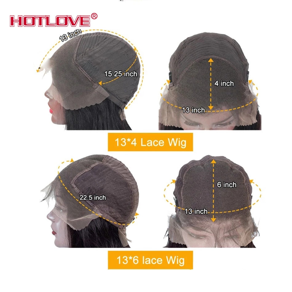 13x6 Lace Front Human Hair Wigs, 150% Density Brazilian Straight Hair Lace Frontal Wigs With Baby Hair Remy Hair