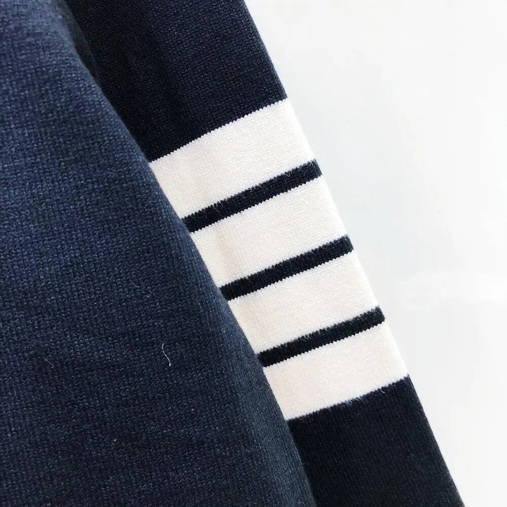 2020 Sweater Mens Clothes Fall Winter Men Clothing Knitted Pullover Long Sleeve Plus Size Striped High Quality Korean Style Tops