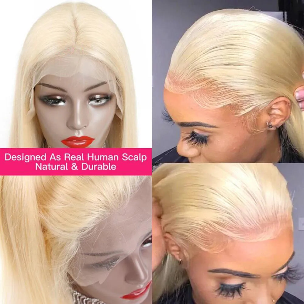 613 Lace Front Human Hair Wig 13x4 HD Transparent Lace Front Wig Brazilian Bone Straight Human Hair