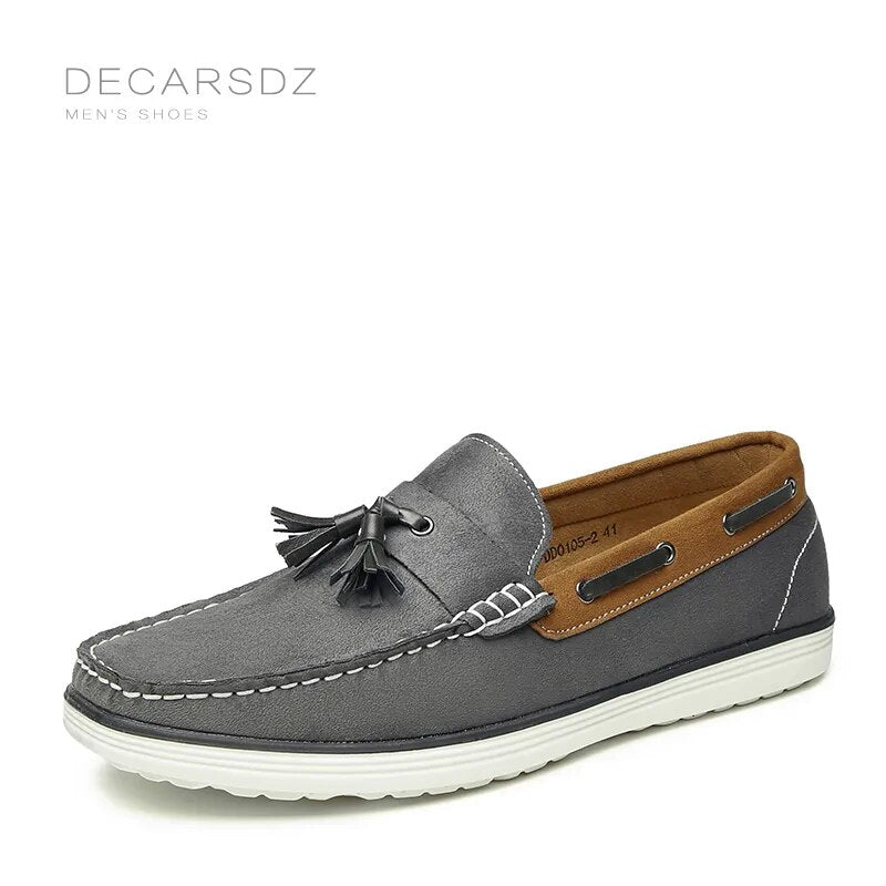 DECARSDZ Loafers Shoes Men 2023 Autumn Clasicc Comfy Man Flat Moccasin Fashion Shoes Men Slip-on Boat Shoes For Men Casual Shoes